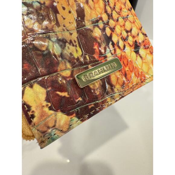 Brahmin Credit Card Slim Wallet Sunny Viper Ombre Melbourne Genuine Leather NWT - Picture 2 of 5